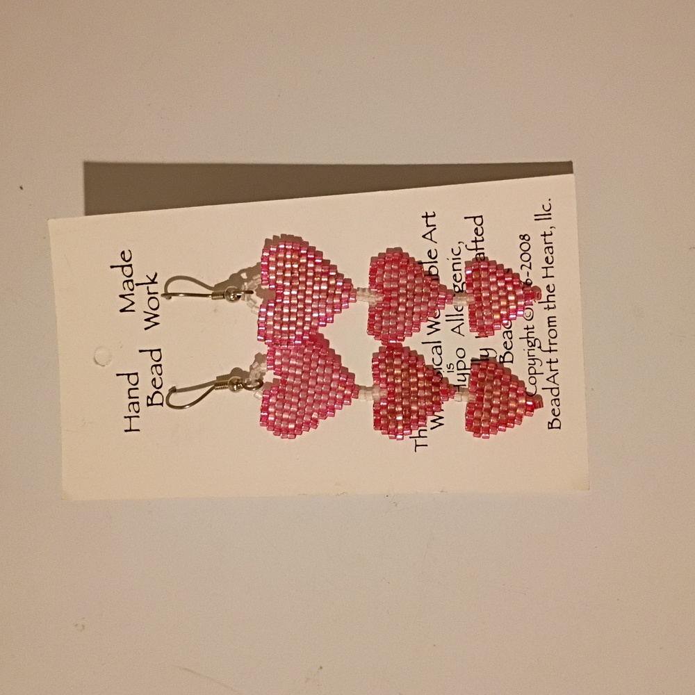 Whimsical Wearable Art Hypoallergenic Ethically Handcrafted Heart Earrings